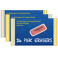 Sargent Art Large Pink Erasers, 36 Per Pack, PK3 36-1012
